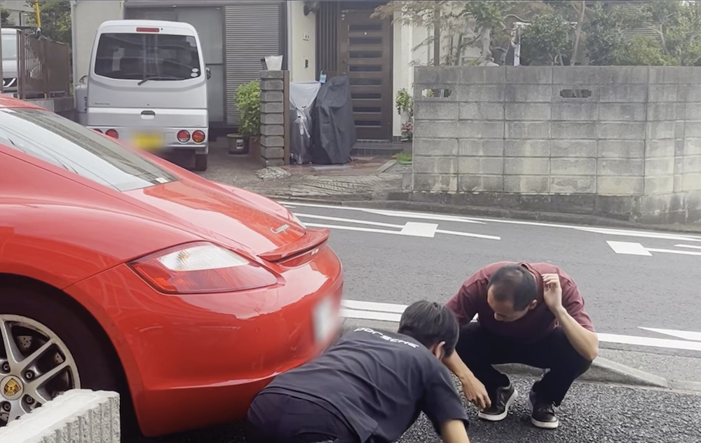 【ポルシェ987ケイマン】異音発生でレッカー入庫